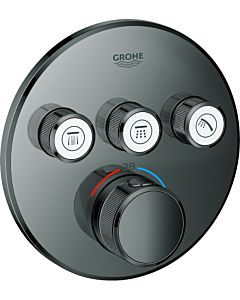 Grohe Smartcontrol trim set 29121A00 hard graphite, round, concealed thermostat, 3 shut-off valves