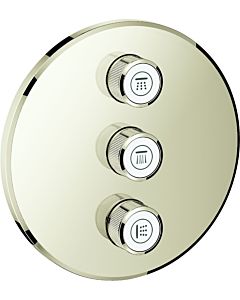 Grohe garnitures Grohtherm Smartcontrol 29122BE0 nickel poli, rond, vanne dissimulée à 3 voies
