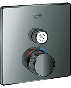 Grohe Smartcontrol trim set 29123A00 hard graphite, square, 2000 thermostat, match1 shut-off valve
