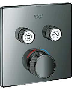 Grohe Smartcontrol trim set 29124A00 hard graphite, square, concealed thermostat, 2 shut-off valves