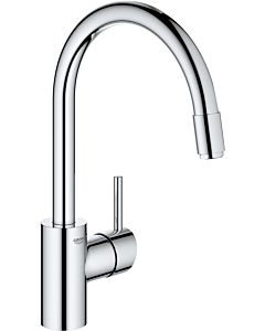 Grohe Concetto single lever sink mixer 31212003 chrome, low pressure, swiveling pipe spout, internal water supply