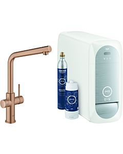Grohe Blue Home single-lever sink mixer 31454DL1 warm sunset brushed, L-spout starter kit