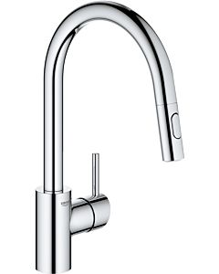 Grohe Concetto single-lever sink mixer 31483002 chrome, swiveling pipe spout, pull-out dual spray