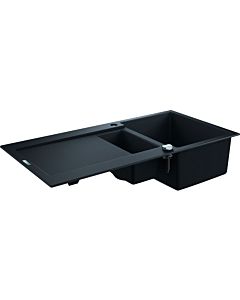 Grohe composite built-in sink 31646AP0 1000x500mm, 1.5 bowls with drainer, granite black