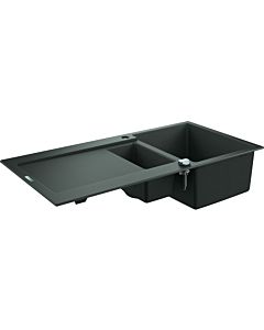 Grohe composite built-in sink 31646AT0 1000x500mm, 1.5 bowls with drainer, granite gray
