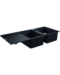 Grohe composite built-in sink 31647AP0 1160x500mm, 2 basins with drainer, granite black