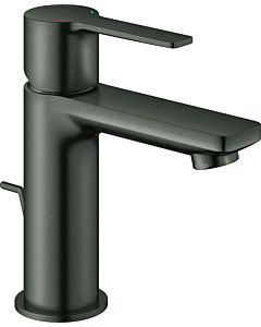 Grohe Lineare single lever basin mixer 32109AL1 brushed hard graphite, XS size, with waste set
