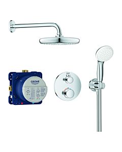 Grohe concealed shower system 34727000 chrome, with concealed thermostat, shower arm 28.6cm
