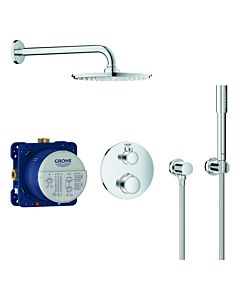 Grohe concealed shower system 34732000 chrome, with concealed thermostat, shower arm 28.6cm