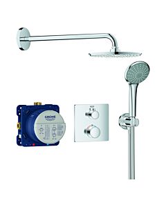Grohe concealed shower system 34734000 chrome, with concealed thermostat, shower arm 42.2cm
