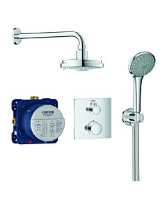 Grohe concealed shower system 34735000 chrome, with concealed thermostat, shower arm 16cm