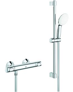 Grohe Grohtherm 500 shower thermostat 34796001 with shower set 600mm, chrome