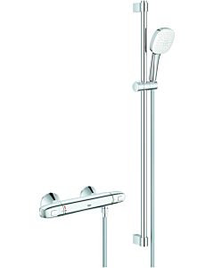 Grohe Grohtherm 1000 shower thermostat 34824005 with shower set 900mm, chrome