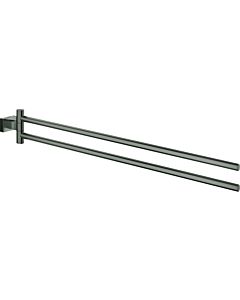Grohe Essentials Cube towel rail 40624AL1 brushed hard graphite, 2 arms, 43.9 cm, swiveling, concealed fastening