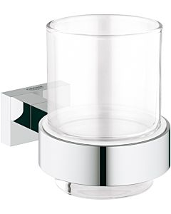 Grohe Essentials Cube Glashalter 40755001 chrom, Glas mit Halter