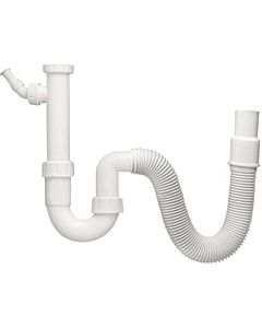 HAAS tuyau siphon 2805 DN40/50 flexible, évier, Cuisine , raccord d&#39;appareil, blanc