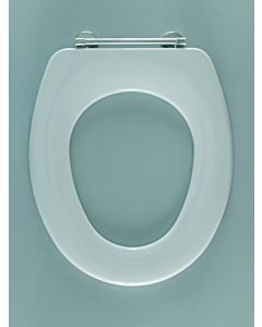 Haro WC siège 511532 blanc , charnières en acier inoxydable, SolidFix, excentrique, sans couvercle