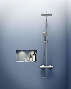 Hansa Hansamicra shower system 44350100 thermostat, projection 427-452 mm, chrome