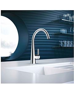 Hansa Hansadesigno style kitchen faucet 51012283 Lever on the side, swivelling, projection 219mm, chrome