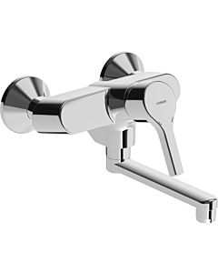 Hansa Hansapaleno basin mixer 56382203 wall mounting, without drain, projection 242mm, chrome