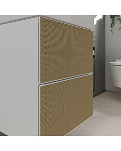 hansgrohe Xevolos E meuble sous-vasque 54172390 480x555x475mm, pour lave-mains , 2 tiroirs, blanc mat, structure en bronze