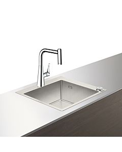 Hansgrohe Select C71-F450-01 sink combination 43207000 chrome, with sBox, 2000 main basin