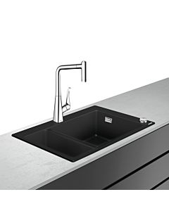 hansgrohe Select sink combination 43215000 770 x 510 mm, with sBox, 2000 main and additional bowl, chrome