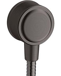 hansgrohe Fixfit wall connection 16884340 with backflow preventer, brushed black chrome