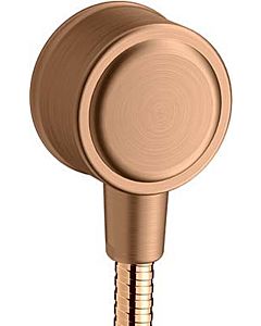 hansgrohe Fixfit wall connection 16884140 with backflow preventer, brushed bronze