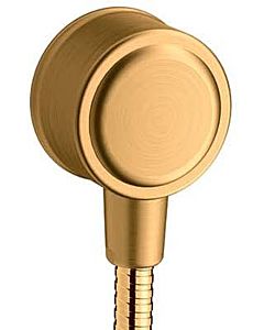 hansgrohe Fixfit wall connection 16884250 with backflow preventer, brushed gold optic