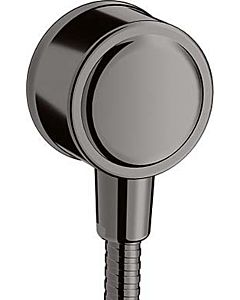 hansgrohe Fixfit wall connection 16884330 with backflow preventer, polished black chrome