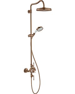 hansgrohe Axor Montreux Showerpipe 16572310 with thermostat, head shower, 240mm, 1jet, brushed red gold