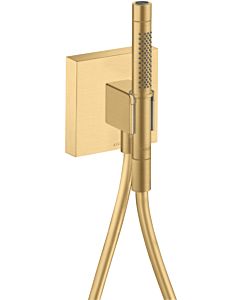 hansgrohe Axor Starck Organic Porter unit 12626250 with hand shower 2jet, shower hose, 120x120mm, brushed gold optic