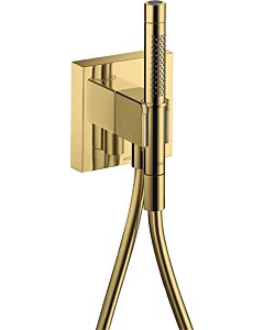 hansgrohe Axor Starck Organic Porter unit 12626990 with hand shower 2jet, shower hose, 120x120mm, polished gold optic