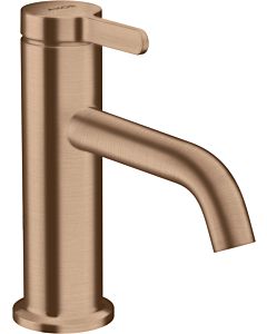 hansgrohe Axor One wash basin mixer 48001310 projection 130mm, non-closable waste set, brushed red gold