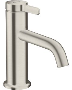 hansgrohe Axor One Wash basin mixer 48001800 projection 130mm, non-closable waste fitting, stainless steel look
