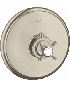 hansgrohe Fertigmontageset Axor Montreux 16810820 Unterputz Thermostat, Kreuzgriff, brushed nickel