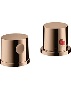 hansgrohe Axor Uno Finishing set 38480300 2-hole bath rim fitting, with thermostat, polished red gold