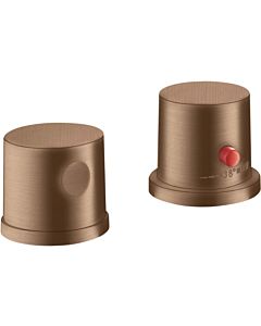 hansgrohe Axor Uno Finishing set 38480310 2-hole bath rim mixer, with thermostat, brushed red gold