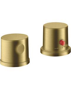 hansgrohe Axor Uno Finishing set 38480950 2-hole bath rim fitting, with thermostat, brushed brass