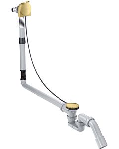 hansgrohe Exafill complete set 58317950 bath spout, waste and overflow set, brushed brass