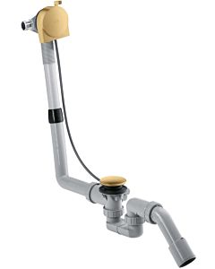 hansgrohe Exafill complete set 58307250 bath spout, waste and overflow set, brushed gold optic