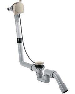 hansgrohe Exafill complete set 58307820 bath spout, waste and overflow set, brushed nickel