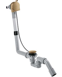 hansgrohe Exafill complete set 58307140 bath spout, waste and overflow set, brushed bronze