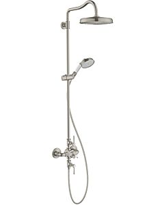 hansgrohe Axor Montreux Showerpipe 16572800 mit Thermostat, Kopfbrause, 240mm, 1jet, Edelstahl-Optik