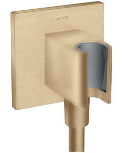 hansgrohe Axor Porter unit 36734140 square, with non-return valve, integrated holding function, brushed bronze