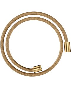 hansgrohe textile shower hose 28228250 1250 mm, cylindrical nut on both sides, brushed gold optic