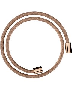 hansgrohe textile shower hose 28228300 1250 mm, cylindrical nut on both sides, polished red gold