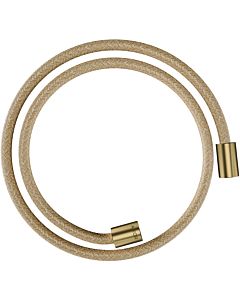 hansgrohe textile shower hose 28228950 1250 mm, cylindrical nut on both sides, brushed brass