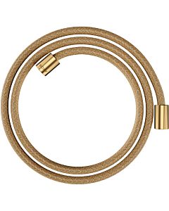 hansgrohe textile shower hose 28261250 1600 mm, cylindrical nut on both sides, brushed gold optic